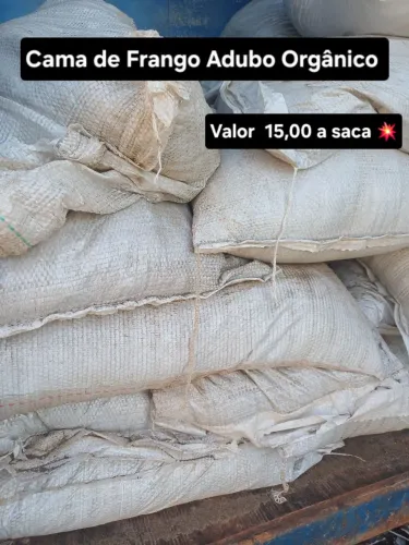 Cama de Frango (Esterco de Galinha) Adubo Orgânico