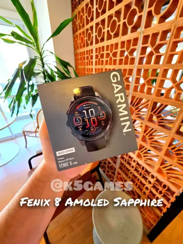 Garmin Fenix 8 Amoled Sapphire 47m Preto - Lacrado - ESCRITÓRIO ABC SP