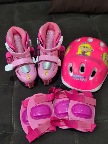 Kit Patins Princesinha 3 rodas.