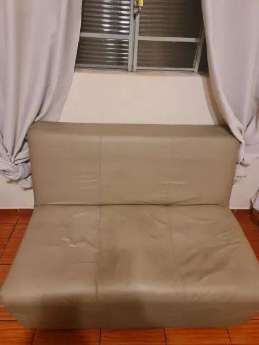 sofá cama casal couro