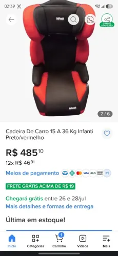 Cadeirinha para carro