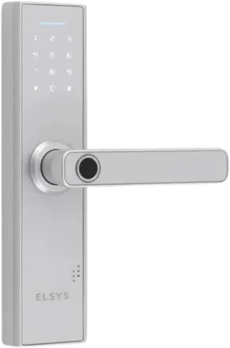 Fechadura Digital de Embutir com Biometria Elsys, Prata | ESF-DE2000B, Abertura via