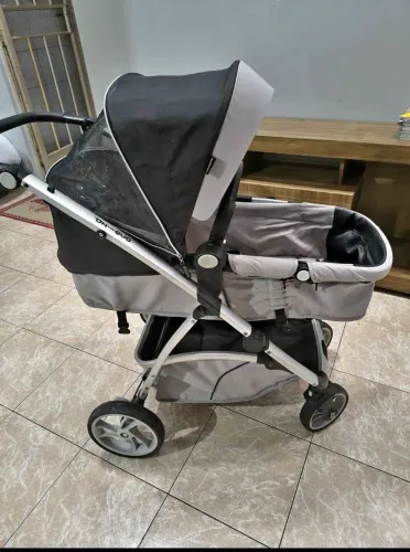 Carrinho De Bebê Dzieco Maly Cinza
