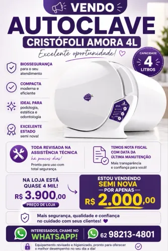 Autoclave Cristófoli Amora 4L Semi Nova - Revisada - R$ 2.000