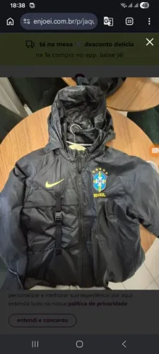 Jaqueta Nike CBF vira bag