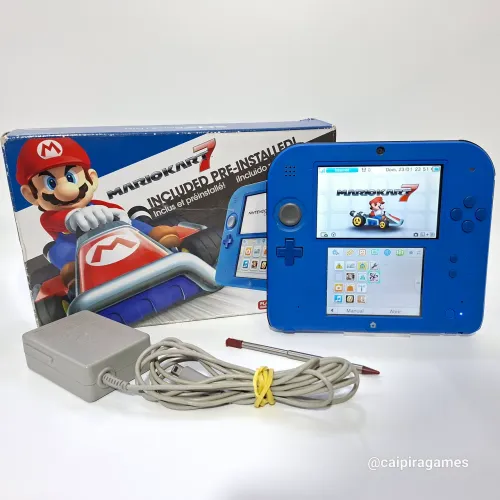 Nintendo 2ds mario kart com caixa ref02