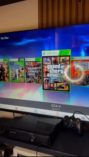 Xbox 360 RGH AURORA + 10 JOGOS   + fonte original + controle original
