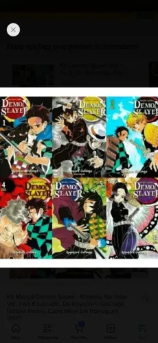Mangá Demon Slayer - Volumes 1 ao 6