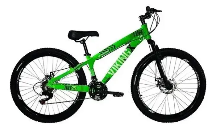 Bicicleta Viking X Tuff25/30 Aro 26 Freio Disco 21v Cor Verde-limão Tamanho Do Quadro 13,5