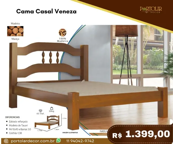 Cama casal , à pronta entrega 