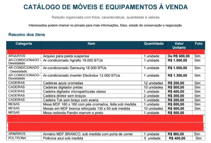 Moveis de escritorio