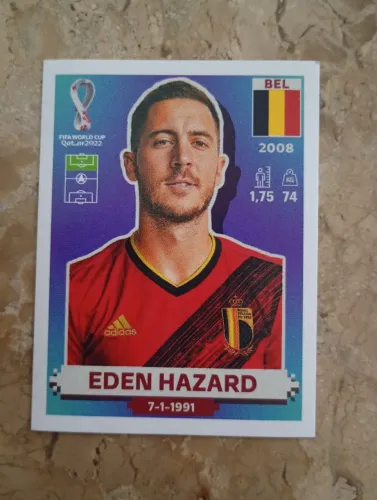 Figurinha Copa do Mundo 2022, Versão EUA, Eden Hazard, BEL 18