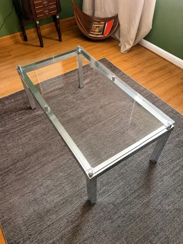 Mesa de centro de vidro 