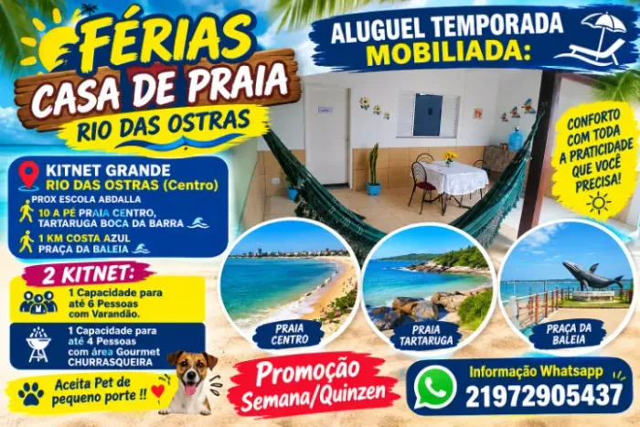KITNET GRANDE TEMPORADA RIO DAS OSTRAS ?