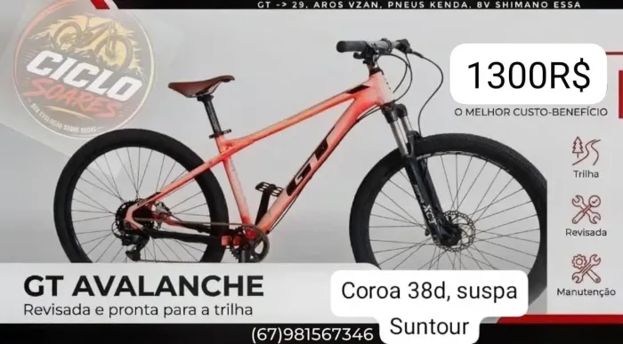 Bicicleta GT Avalanche 29 1300R$