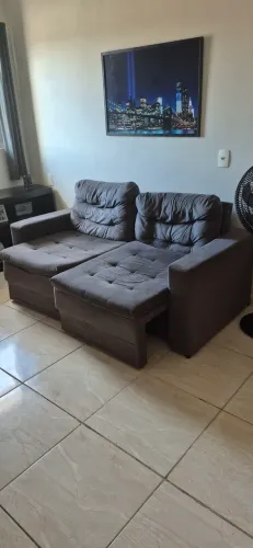 Sofá dois lugares cinza