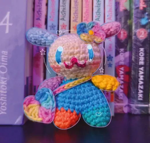 Hello Kitty Sanrio Usahana de Crochê Amigurumi Fofinho Feito à Mão
