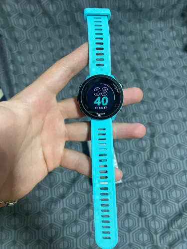 Relógio Garmin Forerunner 55 Azul Com Monitor Cardíaco Cor Azul-turquesa