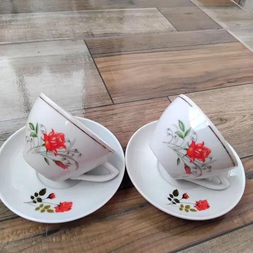 2 xicaras de chá porcelana pozzani 
