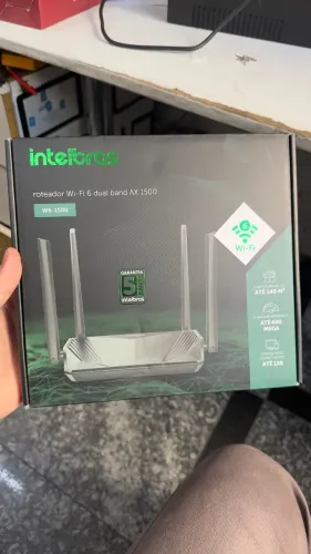 Roteador Wifi 6 Dual Band Mesh Gigabit 4 Antenas Intelbras W6-1500 Cor Preto