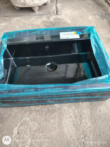 Cuba de semi encaixe ébano 55x42 Deca 