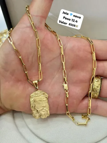 Corrente de ouro 18k 12.4g Tijolinho Nova | Certificado de garantia | Loja física