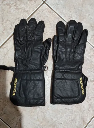 Luva de couro Honda para motociclista, original usada.