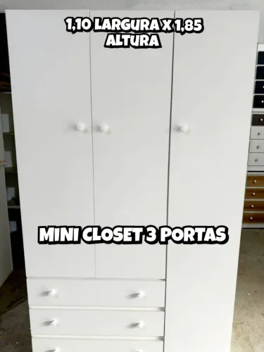 Mini Closet 3 Portas 3 Gavetas 