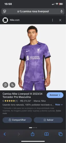 Camisa Liverpool x Nike original 