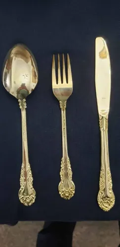 Faqueiro Antigo Continental Japan Dourado 126 Peças Completo