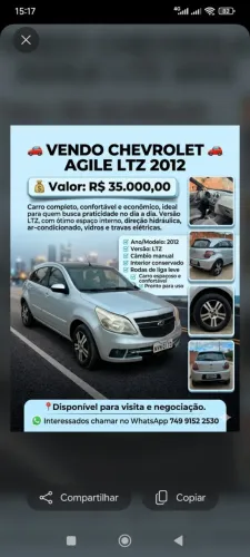 Chevrolet Agile LTZ 1.4 MPFI 8V Flexpower 5P 2012