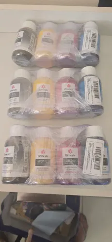 03 kits Tinta Sublimática Genesis com 4 cores cada. R$ 300,00