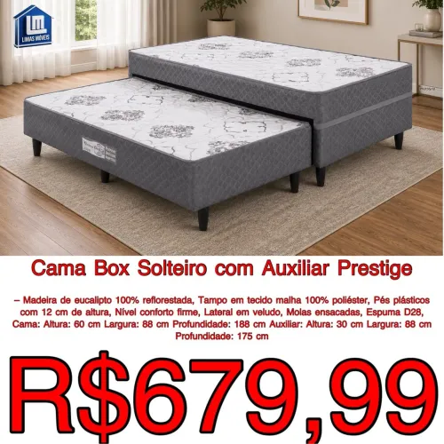 Bicama solteiro Molas Ensacada 