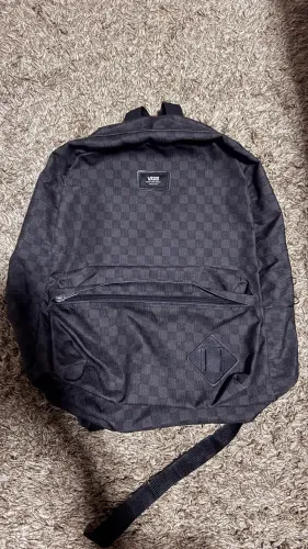 MOCHILA VANS OLD SKOOL CHECK BACKPACK BLACK CHARCOAL