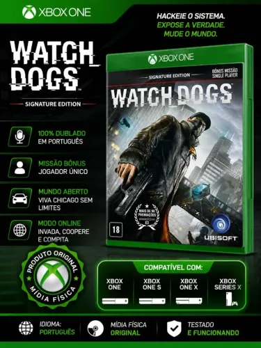 JOGO XBOX ONE WATCH DOGS ORIGINAL