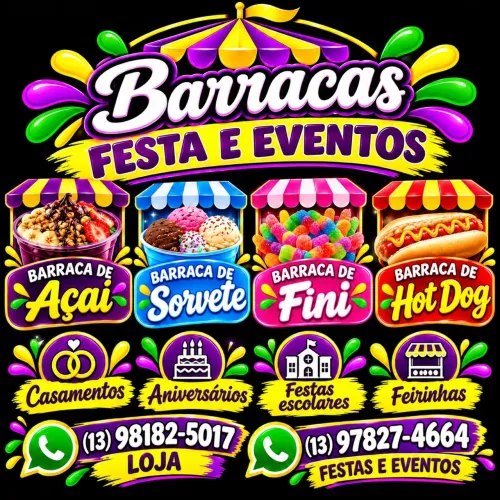 Barracas pra  festas e eventos 