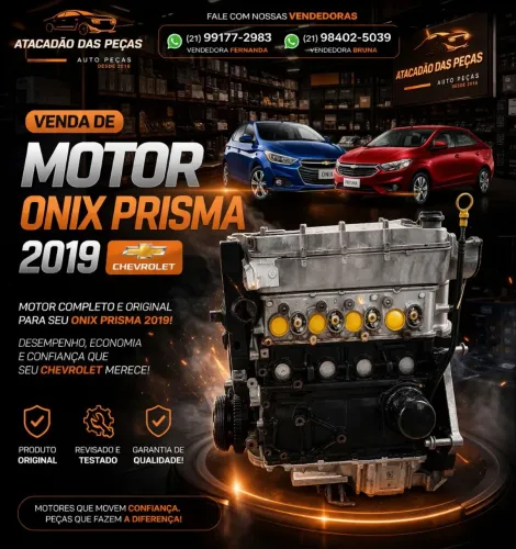 Motor Parcial Onix Prisma 1.4 2020