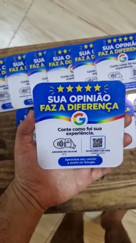 placa de avaliação google