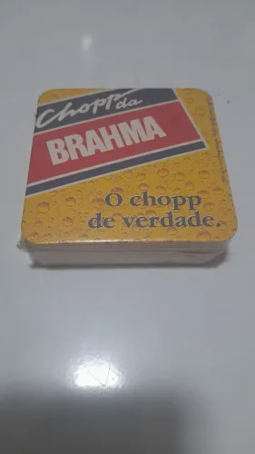 Kit 15 porta-copos bolacha chopp Brahma lacrados anos 80/90
