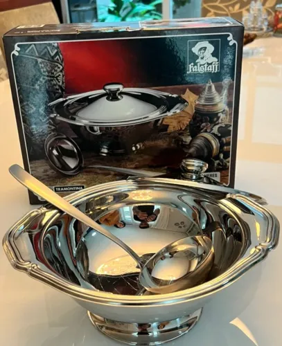 Conjunto para Sopa em Aço Inox 1,5L com Tampa e Concha