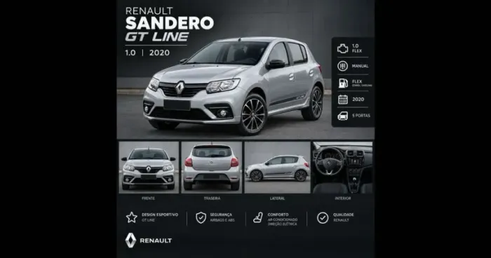 Renault Sandero GT Line Flex 1.0 12V 5P 2020