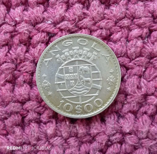 Moeda 10 escudos Angola 1969