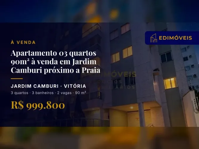 Apartamento 3 quartos em Jardim Camburi, a poucos passos da praia