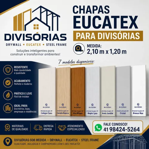Venda de chapas eucatex