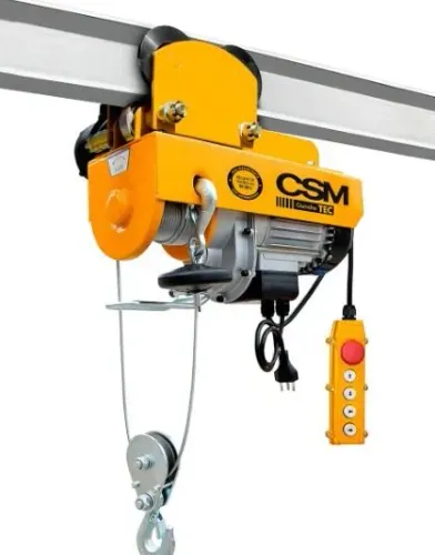 Guincho Talha De Coluna Com Trole Max 200kg Tec100 Csm Cor Amarela