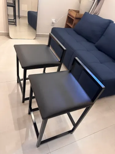 Conjunto banquetas baixas para cozinha