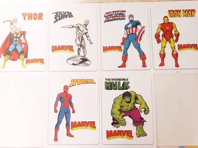 Marvel Coleção de 6 Posters Clássicos Tamanho A4