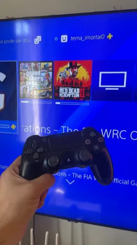 PS4 Slim 500GB Completo + GTA V e Red Dead 2 + 1 Mês PS Plus Deluxe Grátis!