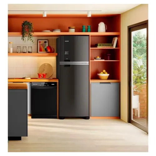 Geladeira Brastemp Frost Free Duplex 463L Black Inox BRM55FE (110V) - Seminovíssima com NF