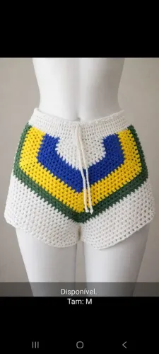 Short do Brasil em crochê 